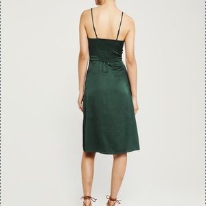 Abercrombie green satin dress Clearance